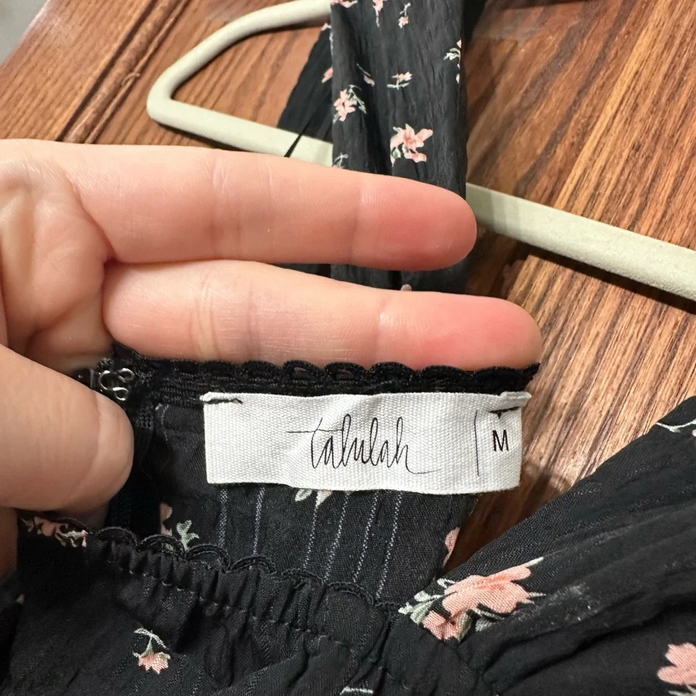 Talulah Black Tiered Dress with Pink Floral Print - Picture 6 of 6